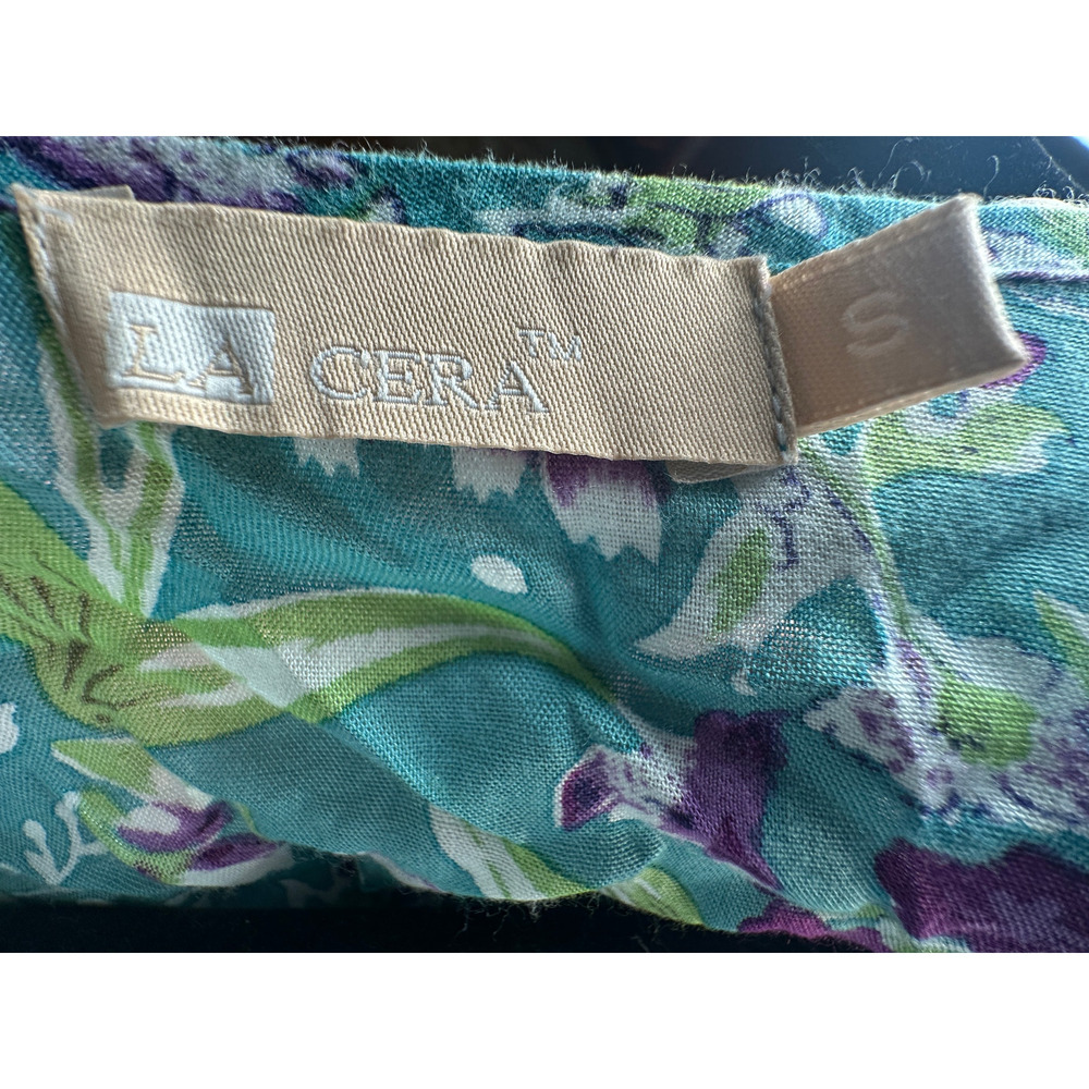 Vermont Country Store S Delightful Garden $80 Button Front Midi Dress RAYON Blue - Picture 8 of 9